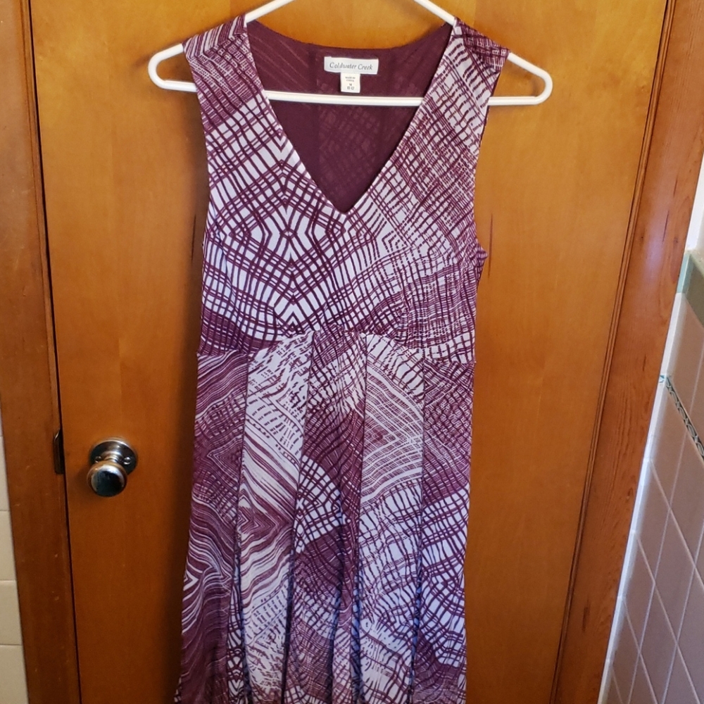 Coldwater Creek plum sleeveless dress